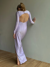 Load image into Gallery viewer, Lavender Draped Bodycon Dress