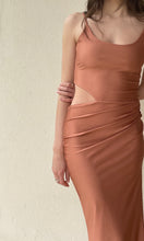 Load image into Gallery viewer, Peach Cut-Out Maxi Dress