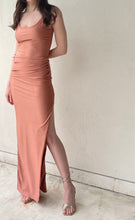 Load image into Gallery viewer, Peach Cut-Out Maxi Dress