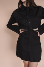 Load image into Gallery viewer, Cut-Out Shirt Dress