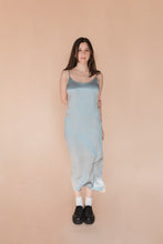 Load image into Gallery viewer, Azure Blue Silk Slip Dress