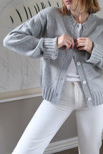 Load image into Gallery viewer, Cashmere Blend Gray Cardigan
