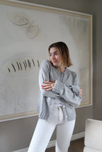 Load image into Gallery viewer, Cashmere Blend Gray Cardigan
