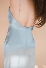 Load image into Gallery viewer, Azure Blue Silk Slip Dress
